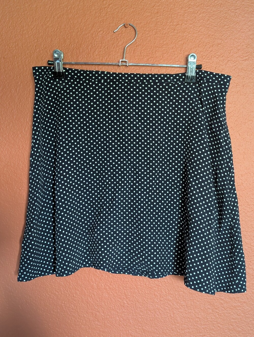 Classic A-Line Navy Polka Dot Skirt